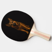 Black 4 Luxe ping pong paddle, German Shepherd 卓球ラケット (横)