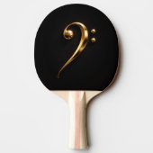 Black 4 Luxe ping pong paddle, Golden Bass Clef 卓球ラケット (裏面)