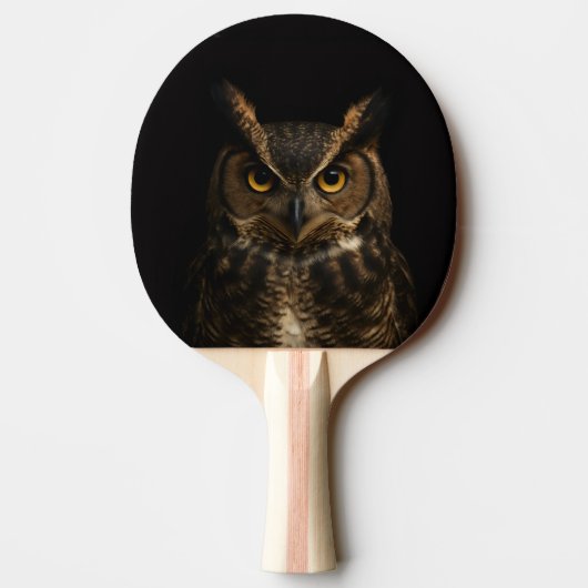 Black 4 Luxe ping pong paddle, Golden Eye Owl 卓球ラケット (裏面)