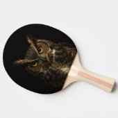 Black 4 Luxe ping pong paddle, Golden Eye Owl 卓球ラケット (横)