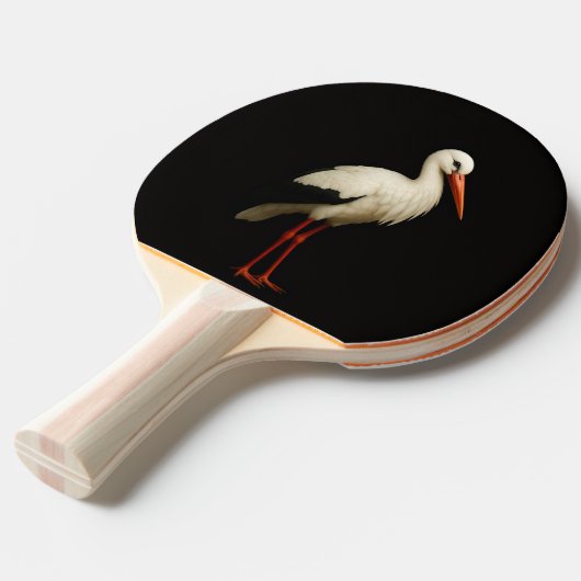 Black 4 Luxe ping pong paddle, Graceful Stork 卓球ラケット (正面アングル)