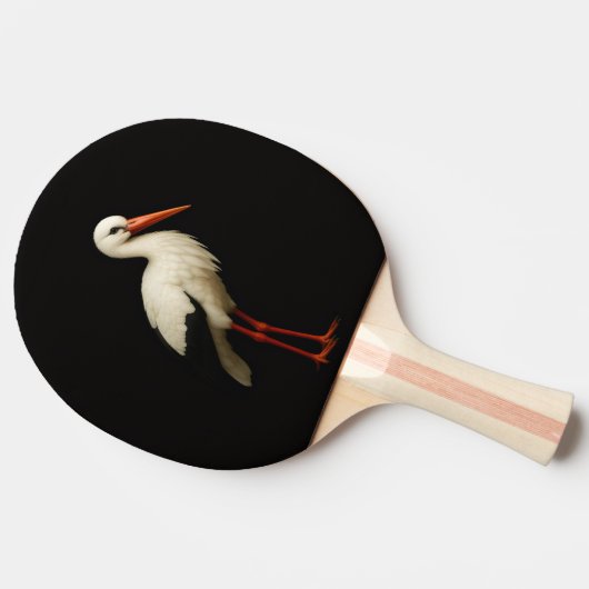Black 4 Luxe ping pong paddle, Graceful Stork 卓球ラケット (横)
