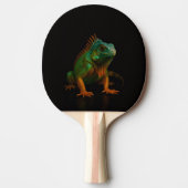 Black 4 Luxe ping pong paddle, Green Iguana 卓球ラケット (正面)