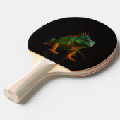 Black 4 Luxe ping pong paddle, Green Iguana 卓球ラケット (正面アングル)