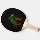 Black 4 Luxe ping pong paddle, Green Iguana 卓球ラケット (横)