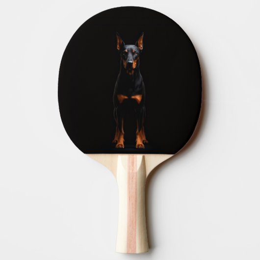 Black 4 Luxe ping pong paddle, Guardian Doberman 卓球ラケット (裏面)