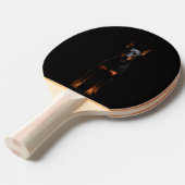 Black 4 Luxe ping pong paddle, Guardian Doberman 卓球ラケット (正面アングル)