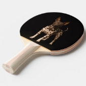 Black 4 Luxe ping pong paddle, Hairless Terrier 卓球ラケット (正面アングル)