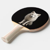Black 4 Luxe ping pong paddle, Ivory Arctic Fox 卓球ラケット (正面アングル)