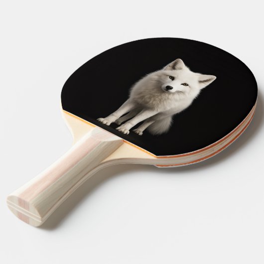 Black 4 Luxe ping pong paddle, Ivory Arctic Fox 卓球ラケット (正面アングル)
