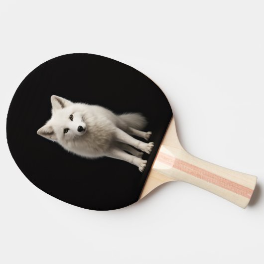 Black 4 Luxe ping pong paddle, Ivory Arctic Fox 卓球ラケット (横)
