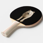 Black 4 Luxe ping pong paddle, Ivory Arctic Wolf 卓球ラケット (正面アングル)