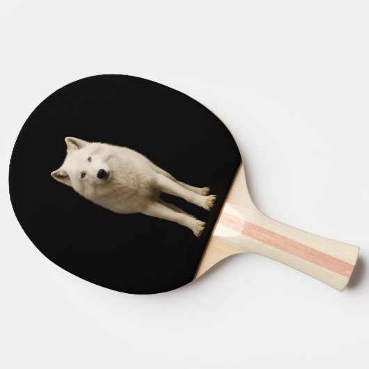 Black 4 Luxe ping pong paddle, Ivory Arctic Wolf 卓球ラケット (横)