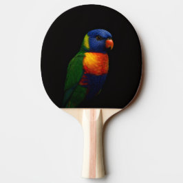 Black 4 Luxe ping pong paddle, Lorikeet Parrot 卓球ラケット