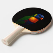 Black 4 Luxe ping pong paddle, Lorikeet Parrot 卓球ラケット (正面アングル)