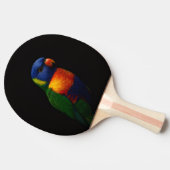 Black 4 Luxe ping pong paddle, Lorikeet Parrot 卓球ラケット (横)