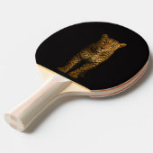 Black 4 Luxe ping pong paddle, Majestic Leopard 卓球ラケット (正面アングル)