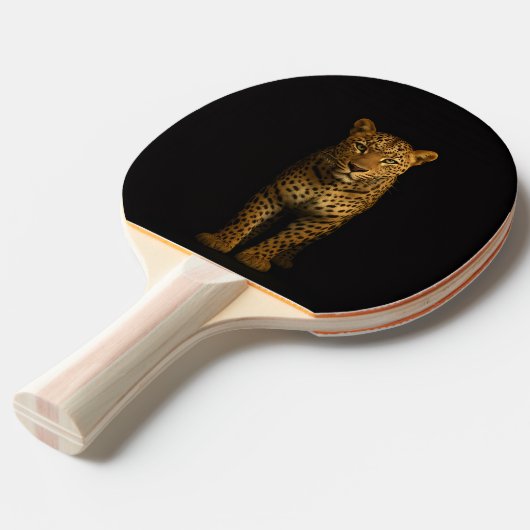 Black 4 Luxe ping pong paddle, Majestic Leopard 卓球ラケット (正面アングル)