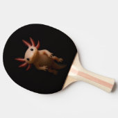 Black 4 Luxe ping pong paddle, Mexican Axolotl 卓球ラケット (横)
