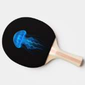 Black 4 Luxe ping pong paddle, Neon Blue Jellyfish 卓球ラケット (横)