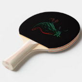 Black 4 Luxe ping pong paddle, Neon Sea Slug 卓球ラケット (正面アングル)