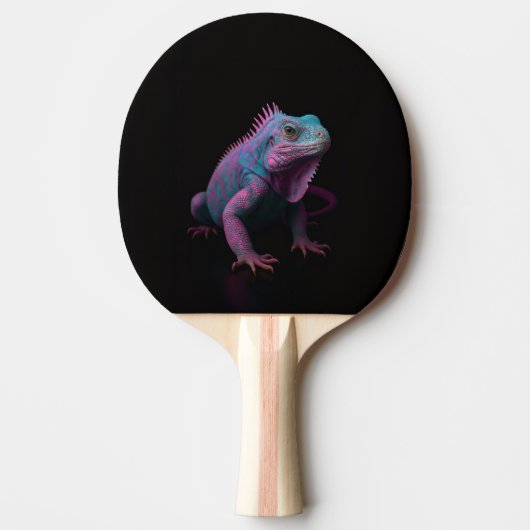 Black 4 Luxe ping pong paddle, Pink Iguana 卓球ラケット (正面)