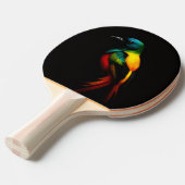 Black 4 Luxe ping pong paddle, Rainbow Bird 卓球ラケット (正面アングル)