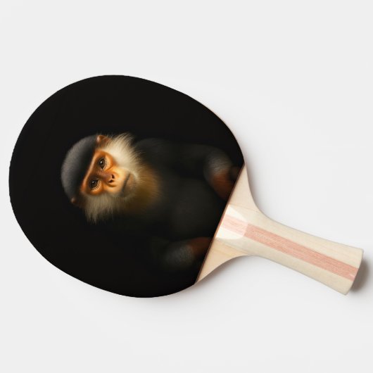 Black 4 Luxe ping pong paddle, Red Douc Langur 卓球ラケット (横)