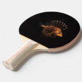 Black 4 Luxe ping pong paddle, Red Lionfish 卓球ラケット (正面アングル)