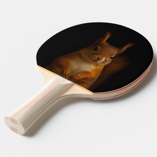 Black 4 Luxe ping pong paddle, Red Squirrel 卓球ラケット (正面アングル)