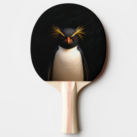 Black 4 Luxe ping pong paddle, Rockhopper Penguin 卓球ラケット (裏面)