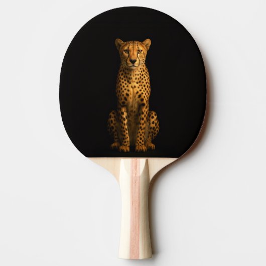 Black 4 Luxe ping pong paddle, Sleek Cheetah 卓球ラケット (裏面)