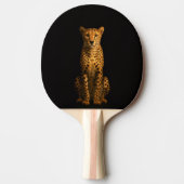 Black 4 Luxe ping pong paddle, Sleek Cheetah 卓球ラケット (正面)