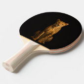 Black 4 Luxe ping pong paddle, Sleek Cheetah 卓球ラケット (正面アングル)