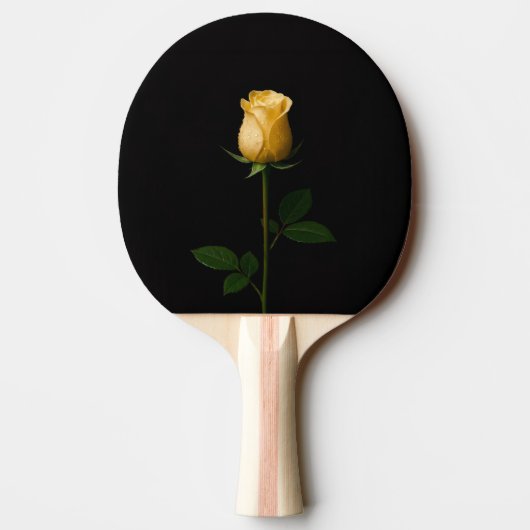 Black 4 Luxe ping pong paddle, Sunlit Yellow Rose 卓球ラケット (裏面)
