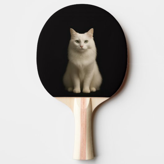 Black 4 Luxe ping pong paddle, Turkish Angora Cat 卓球ラケット (裏面)