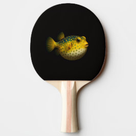 Black 4 Luxe ping pong paddle, Yellow Putterfish 卓球ラケット
