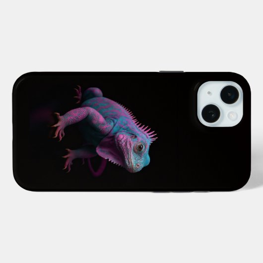 Black 4 Luxe, Pink Tropical Iguana  Case-Mate iPhoneケース (裏面 (横))