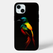 Black 4 Luxe, Rainbow Tail, Tropical Bird Case-Mate iPhoneケース (裏面)