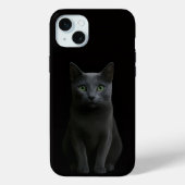 Black 4 Luxe, Russian Blue Cat Case-Mate iPhoneケース (裏面)