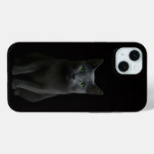 Black 4 Luxe, Russian Blue Cat Case-Mate iPhoneケース (裏面 (横))