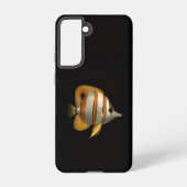 Black 4 Luxe Samsung Galaxy S21, Butterflyfish Galaxyケース (裏面)