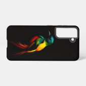 Black 4 Luxe Samsung Galaxy S21 Case, Rainbow Bird Galaxyケース (裏面横)