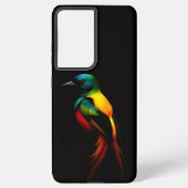 Black 4 Luxe Samsung Galaxy S21 Plus, Rainbow Bird Galaxyケース (裏面)
