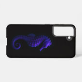 Black 4 Luxe Samsung Galaxy S21, Violet Seahorse Galaxyケース (裏面横)