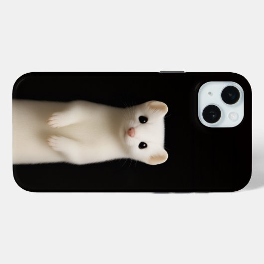 Black 4 Luxe, Stylish Ermine iphone 15 Plus Case-Mate iPhoneケース (裏面 (横))