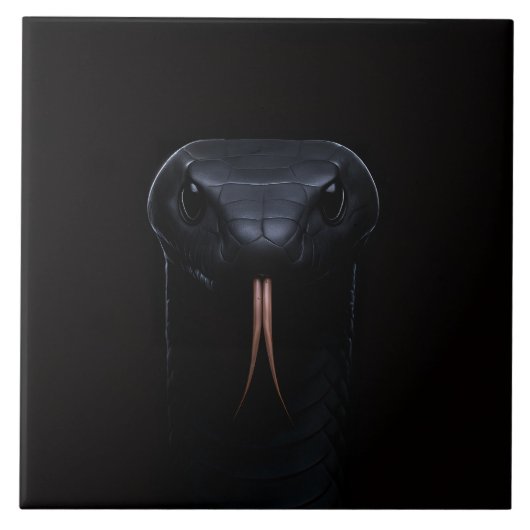 Black 4 Luxe Tile with Black Mamba Elegance タイル (正面)