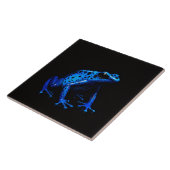 Black 4 Luxe Tile with Blue Electric Frog タイル (側面)