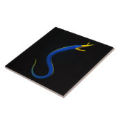 Black 4 Luxe Tile with Blue Ribbon Eel タイル (側面)