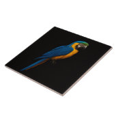 Black 4 Luxe Tile with Blue Yellow Macaw タイル (側面)